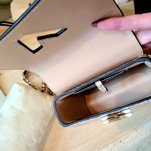 SOLD! Louis Vuitton Twist Mini Snakeskin Python Pink crossbody purse - Picture 6 of 14